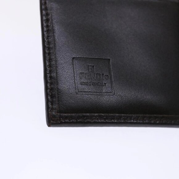 FENDI Zucca Canvas Wallet Black Brown - Picture 9 of 16